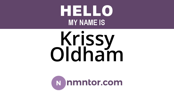 Krissy Oldham