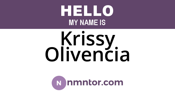 Krissy Olivencia