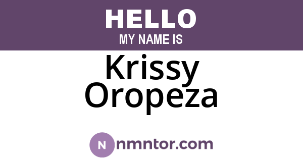 Krissy Oropeza