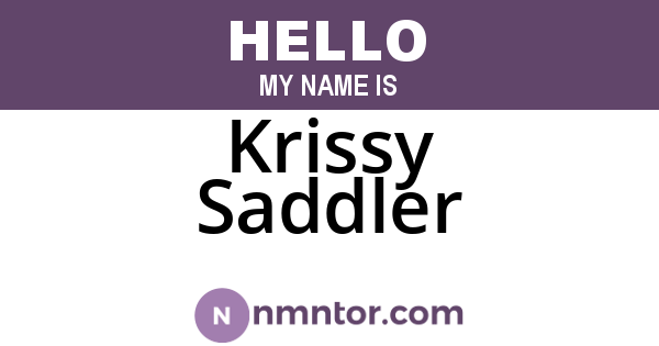 Krissy Saddler