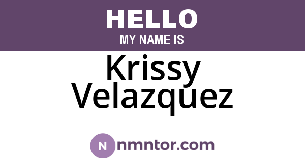 Krissy Velazquez