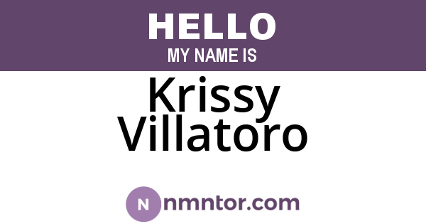 Krissy Villatoro