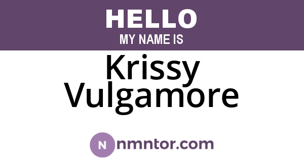 Krissy Vulgamore