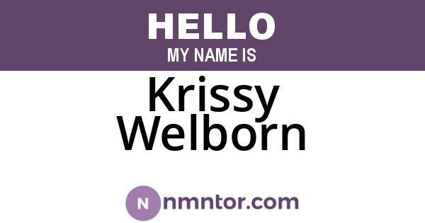 Krissy Welborn