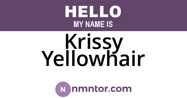 Krissy Yellowhair