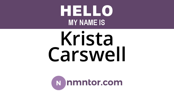 Krista Carswell