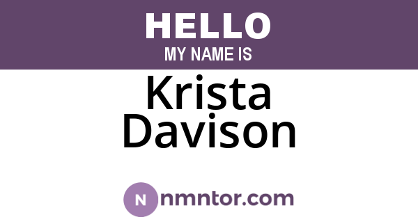 Krista Davison