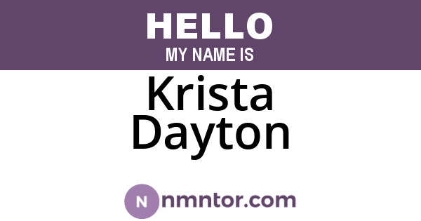 Krista Dayton