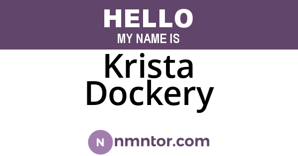 Krista Dockery