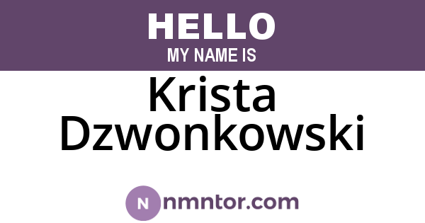 Krista Dzwonkowski