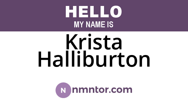 Krista Halliburton