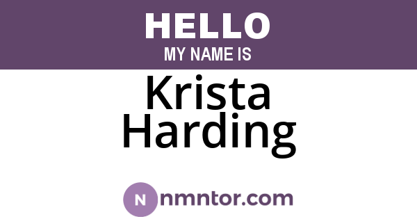 Krista Harding
