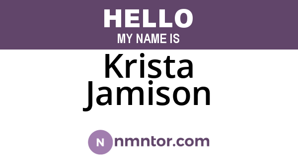 Krista Jamison