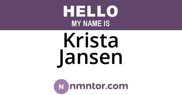Krista Jansen