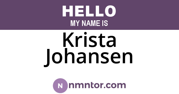 Krista Johansen