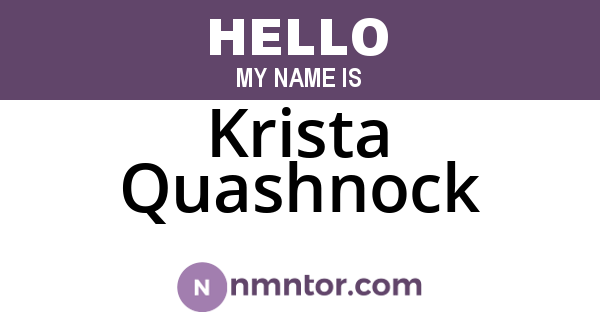 Krista Quashnock