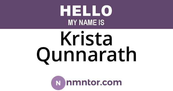Krista Qunnarath
