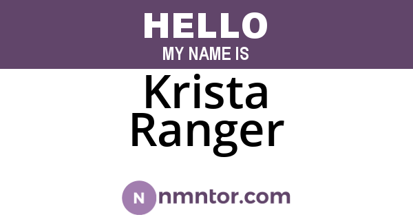 Krista Ranger