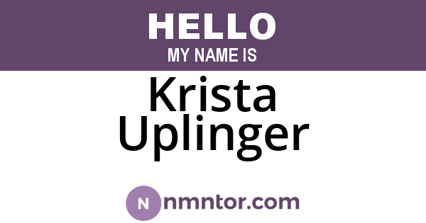 Krista Uplinger