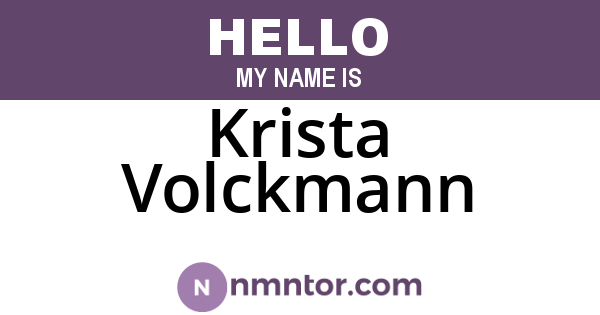 Krista Volckmann