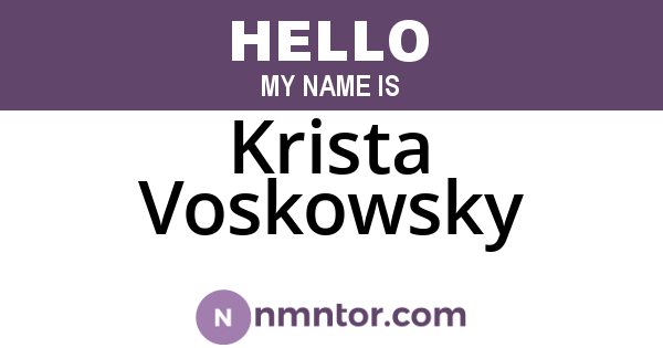 Krista Voskowsky