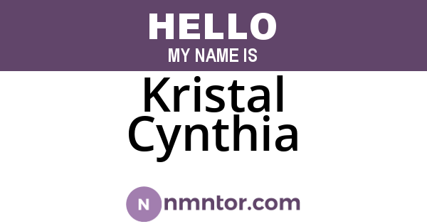 Kristal Cynthia