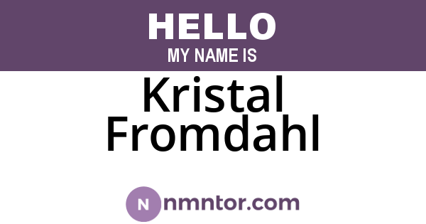 Kristal Fromdahl