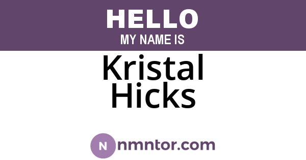 Kristal Hicks