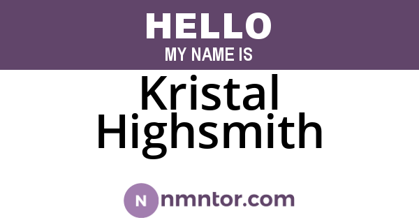Kristal Highsmith