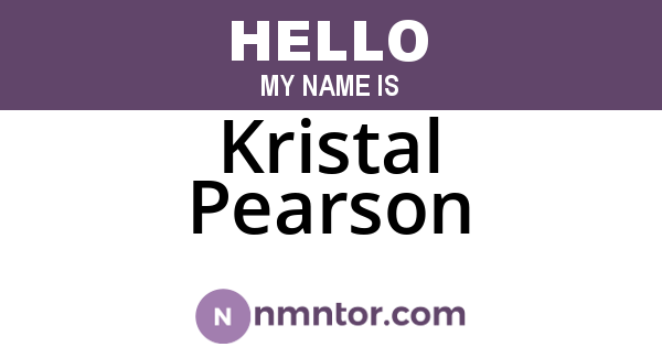 Kristal Pearson