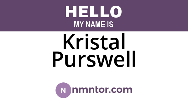Kristal Purswell