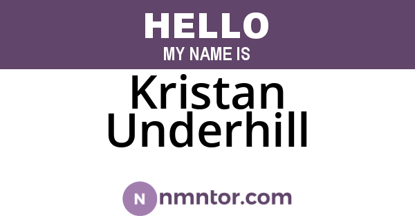 Kristan Underhill