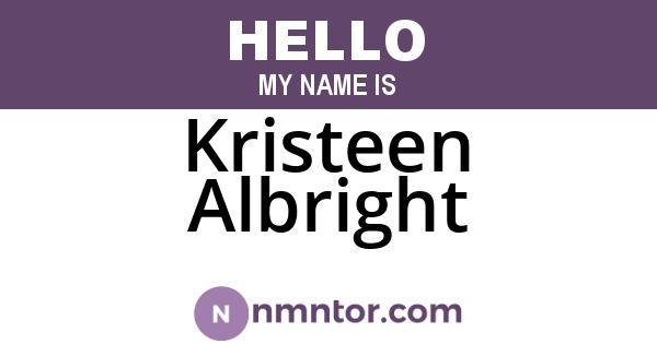Kristeen Albright