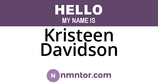 Kristeen Davidson