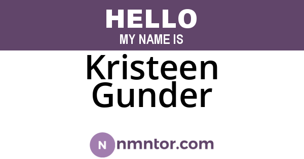 Kristeen Gunder