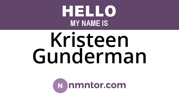 Kristeen Gunderman