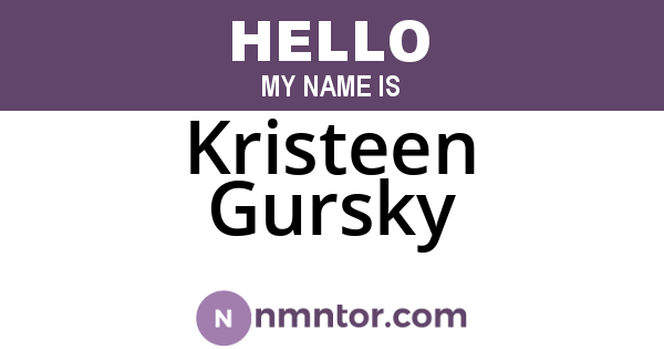 Kristeen Gursky