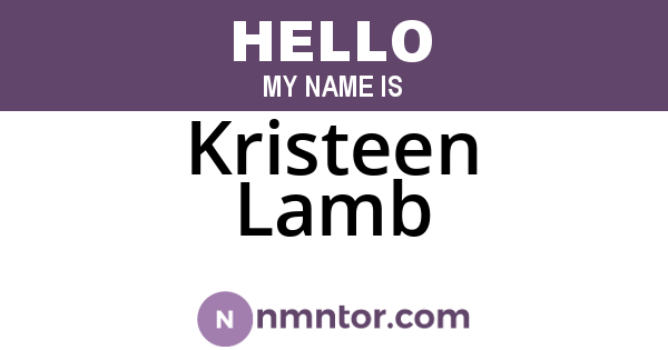 Kristeen Lamb