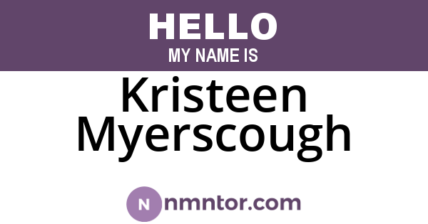 Kristeen Myerscough