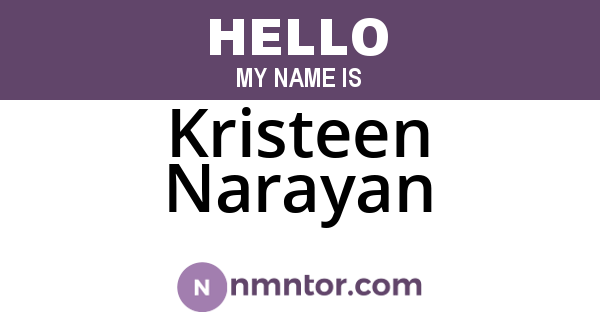 Kristeen Narayan