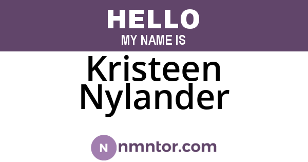 Kristeen Nylander