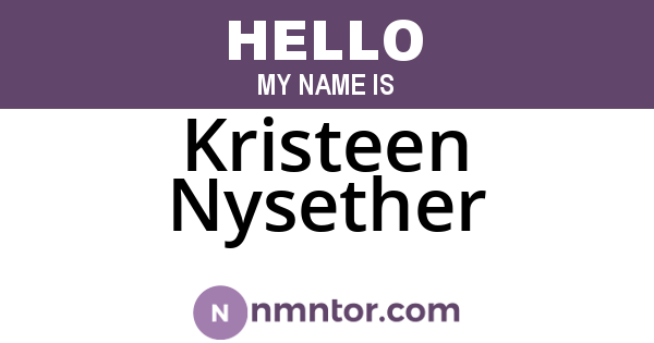 Kristeen Nysether