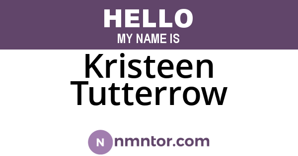 Kristeen Tutterrow