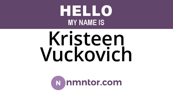 Kristeen Vuckovich