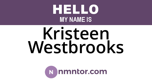 Kristeen Westbrooks