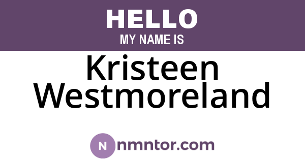 Kristeen Westmoreland