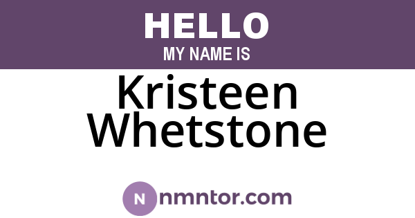 Kristeen Whetstone