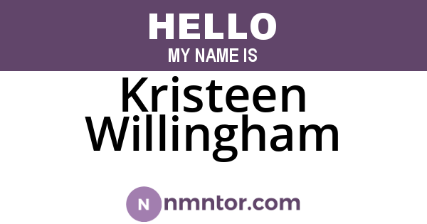 Kristeen Willingham
