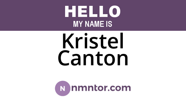 Kristel Canton