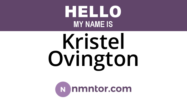 Kristel Ovington